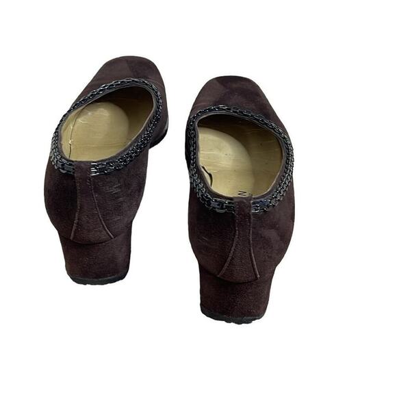 ST.JOHN BROWN‎ SUEDE BLOCK HEELS  SIZE 8 - Picture 6 of 8